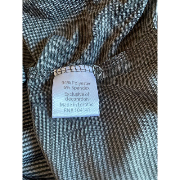 Walter Hagen men’s polo shirt size 2XL XXL gray black stripe long sleeve Flaw - Picture 6 of 12